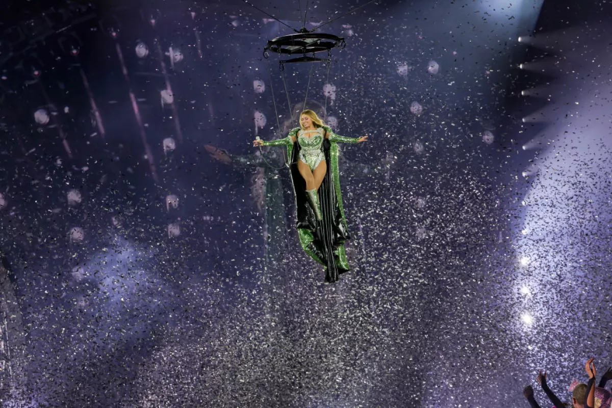 Beyoncé en su tour internacional en Varsovia.