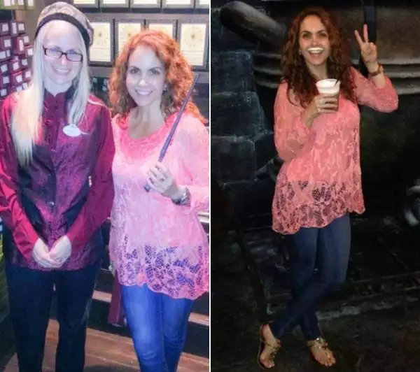 Lucero visitió el nuevo set de las aventuras de Harry Potter ayer por su cumpleaños. Lució casual y también muy contenta.