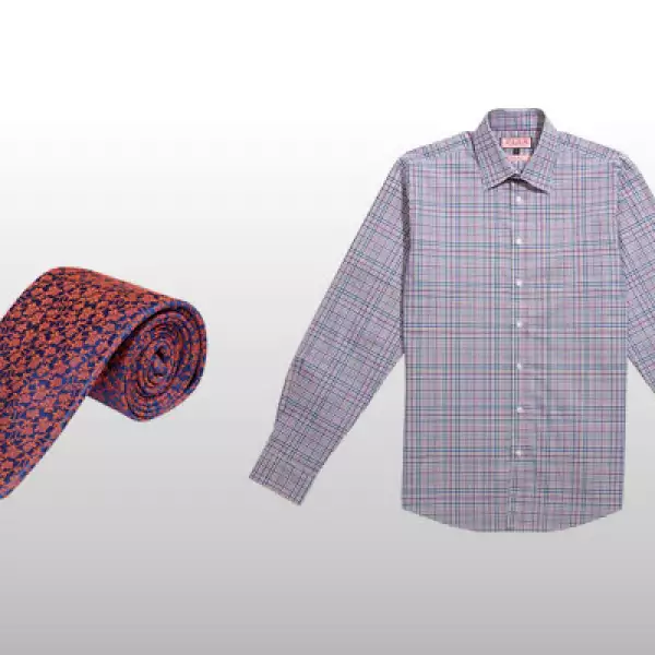 Esta combinación entre la camisa y la corbata puede ser ideal para un viernes de oficina.