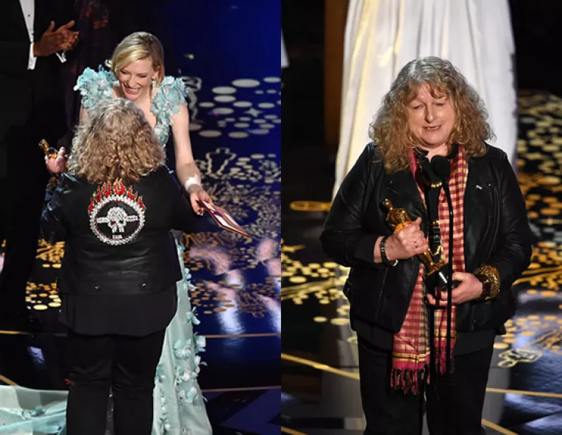 La ganadora en Mejor Diseño de Vestuario en la 88ª entrega de los Oscar expresó su sentir ante la controversia que generó su atuendo durante la ceremonia y finalmente comentó por qué fue vestida así.