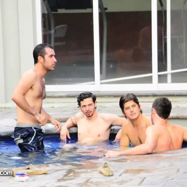 Diego Dávila, Diego Montaño, Andrés Bustos y Bernardo Chevalier