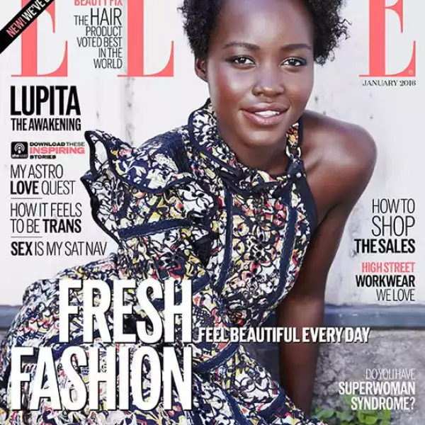 ELLE UK: Lupita Nyongo empieza el año con una increíble portada.