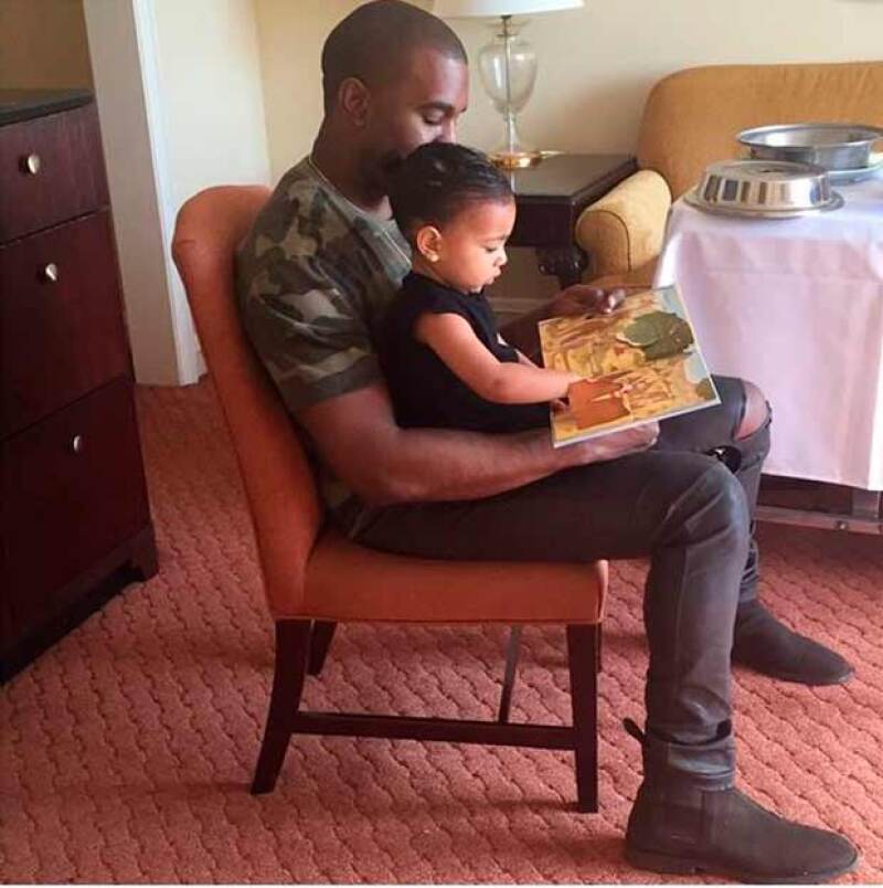 Kanye celebró el Día dek Papá junto a su pequeña North.