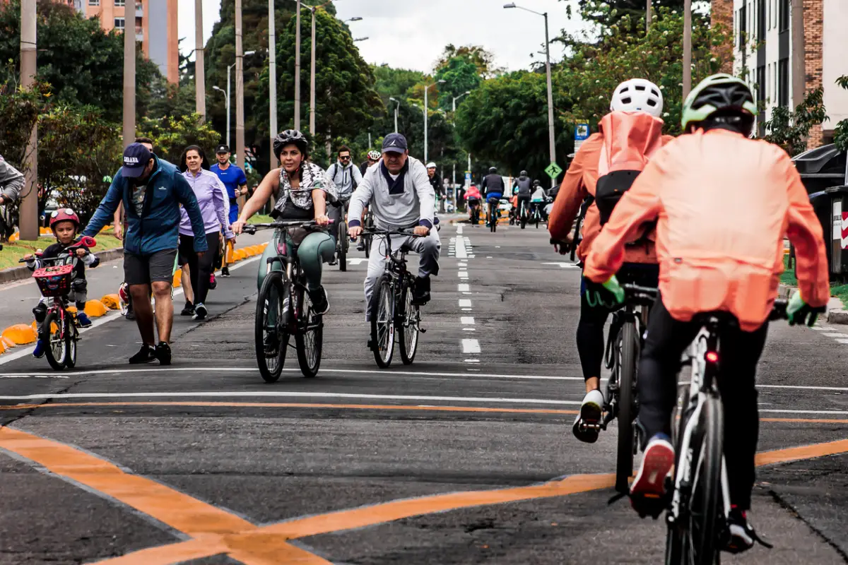Bike line Bogota Colombia