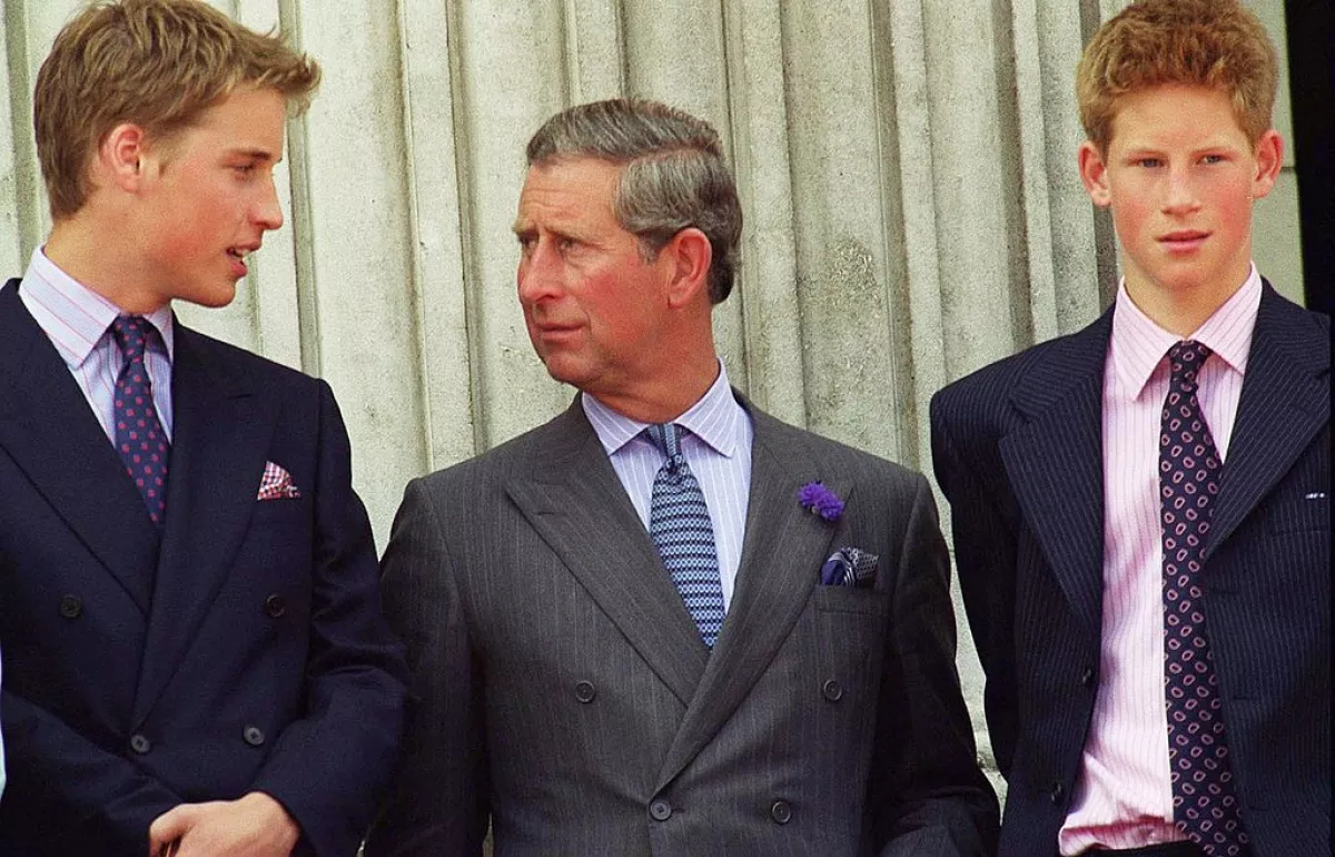Príncipe William, príncipe Carlos y Harry