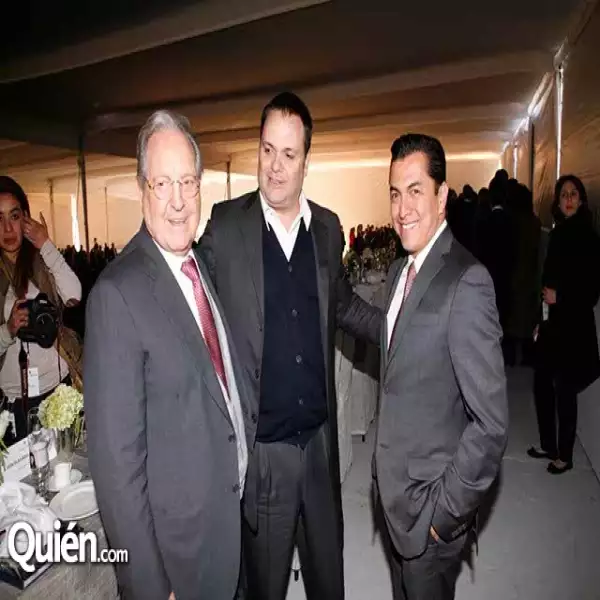 17 de Enero 2014. Estado de México. Cumpleaños Antonio Chedraoui. Olegario Vázquez Raña,Mario Vázquez,Alejandro Cruz