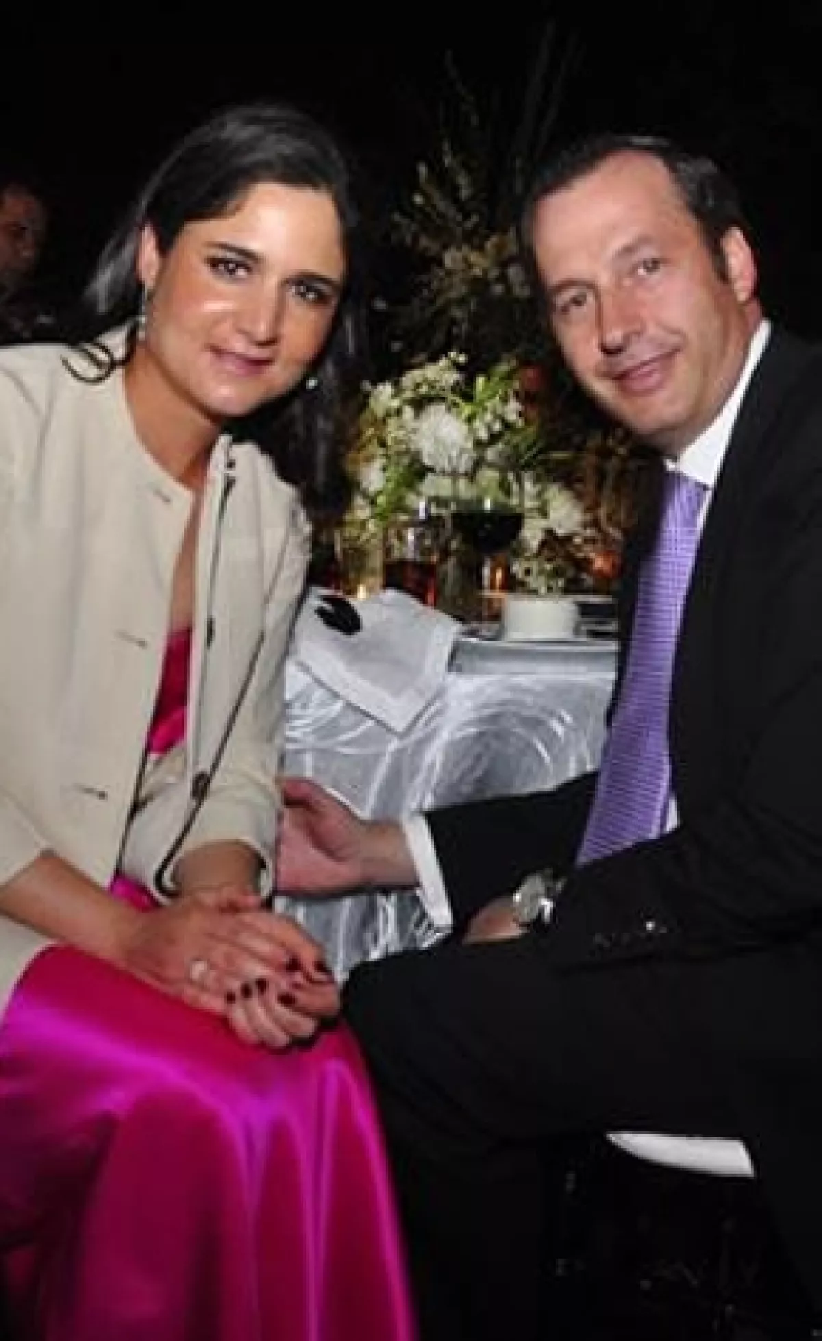 Lorena y Andrés durante la boda de Ale Martín del Campo y Gonzalo Sánchez en 2011.