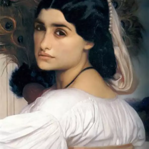 Penélope Cruz aparece en el lienzo titulado Pavonia (1858) pintado por Lord Frederic Leighton.