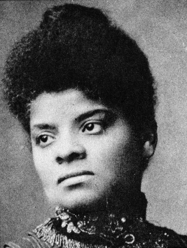 Retrato de la periodista, sufragista y activista progresista estadounidense Ida Wells Barnett (1862 - 1931), década de 1890.