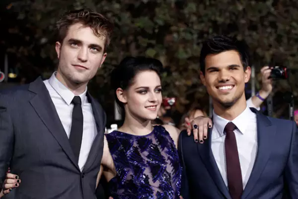 Robert Pattinson, Kristen Stewart y Taylor Lautner.