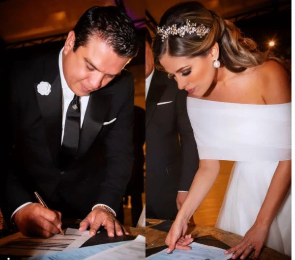 Boda, Gerardo Islas y Claudia Wade