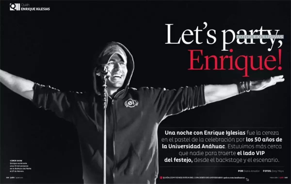 Enrique Iglesias en la Anáhuac.