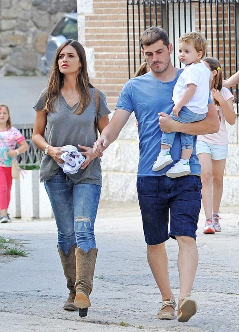 La pareja pasó el fin de semana en esta localidad de España junto con su hijo Martín.