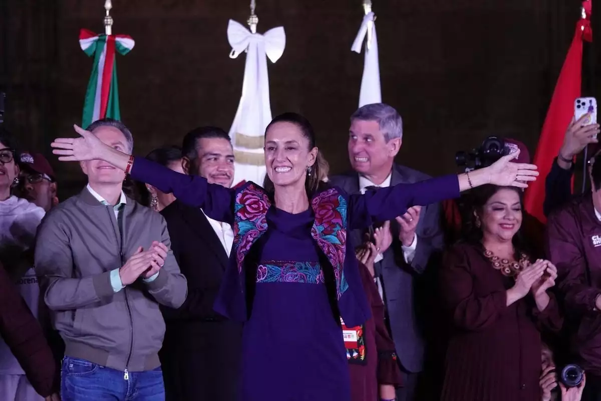 Claudia Sheinbaum celebra su triunfo en las elecciones presidenciales del 2 de junio