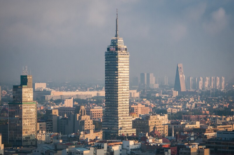 vista de la torre latinoamericana en la CDMX