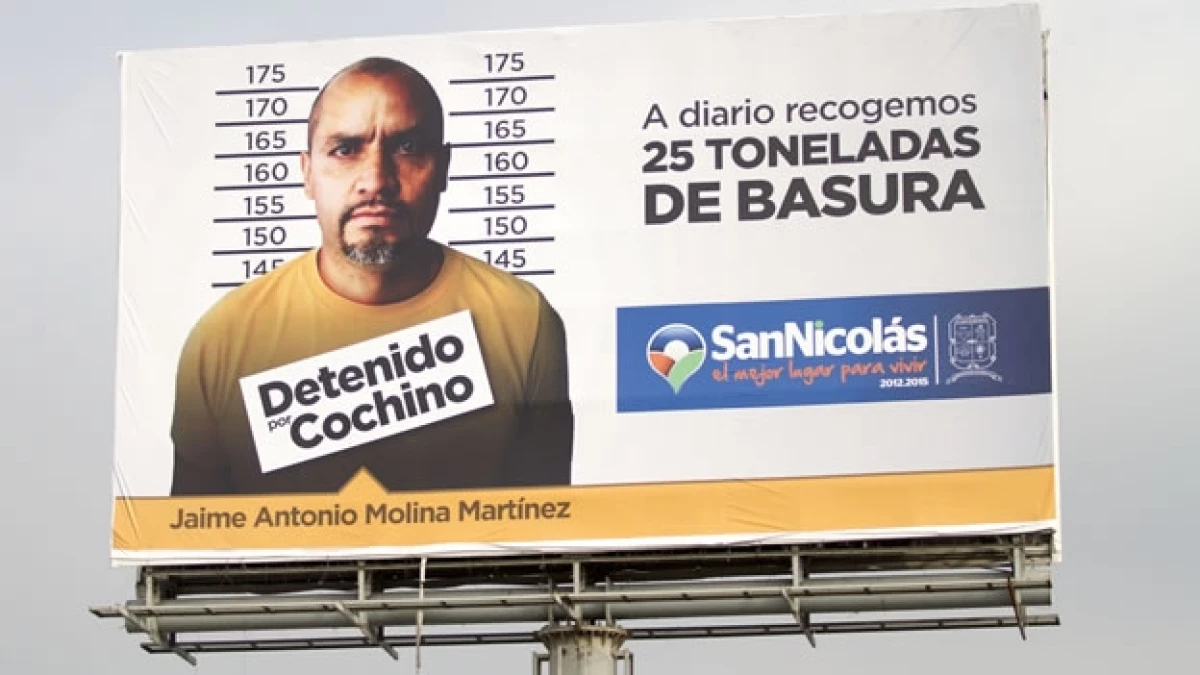 El panorámico en Nuevo León donde se exhibió a un ciudadano que aparentemente tiró basura en la vía pública