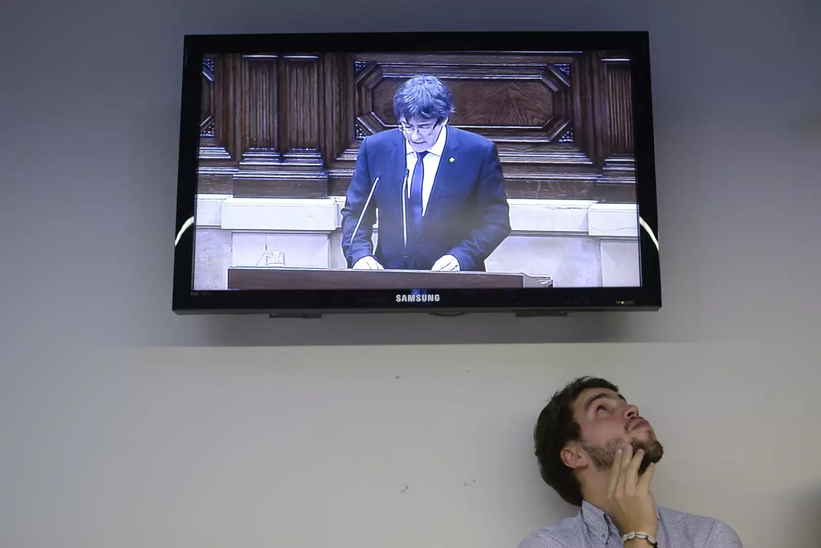 Situation outside Parliament of Catalonia in Barcelona