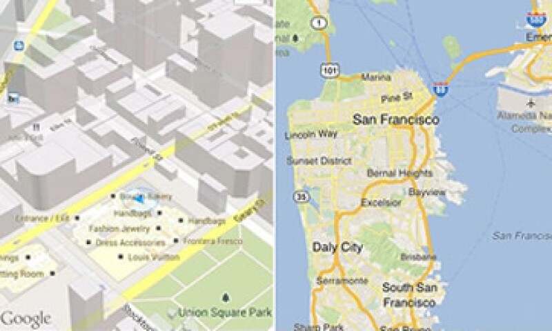 Izquierda: Google Maps en Adroid; derecha: Google Maps en iOS. (Foto: Cortesía CNNMoney)