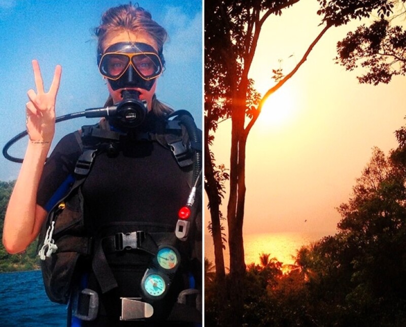 La ocurrente modelo compartió estas imágenes en su cuenta de Instagram sobre sus vacaciones.