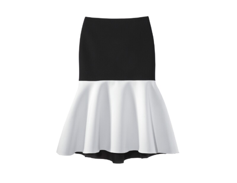 Falda en poliéster, H&M, $799; Parque Toreo