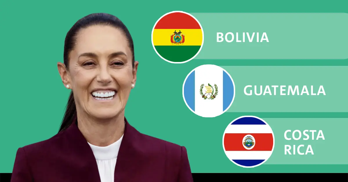 Presidentes aliados reconocen a nueva presidenta de México
