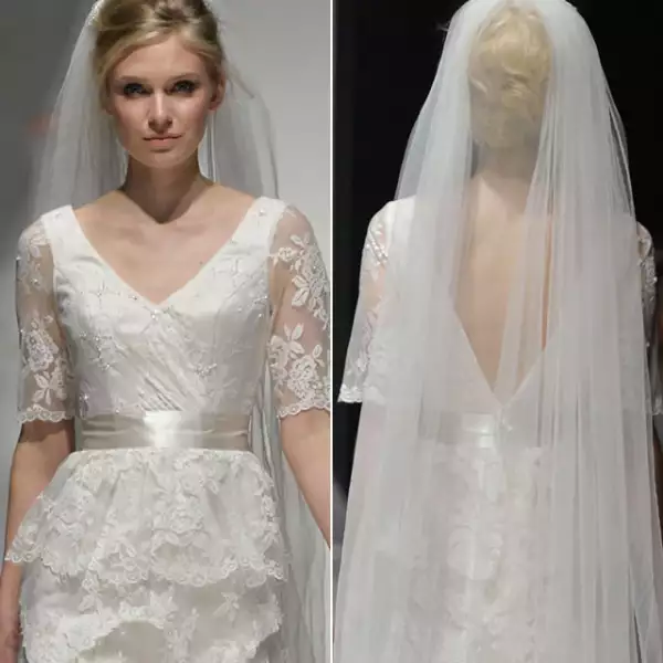 Charlotte Balbier: Puedes lucir un peinado espectacular con todo y velo. Lleva un chongo grande y abultado con creppé para darle volumen a tu look.