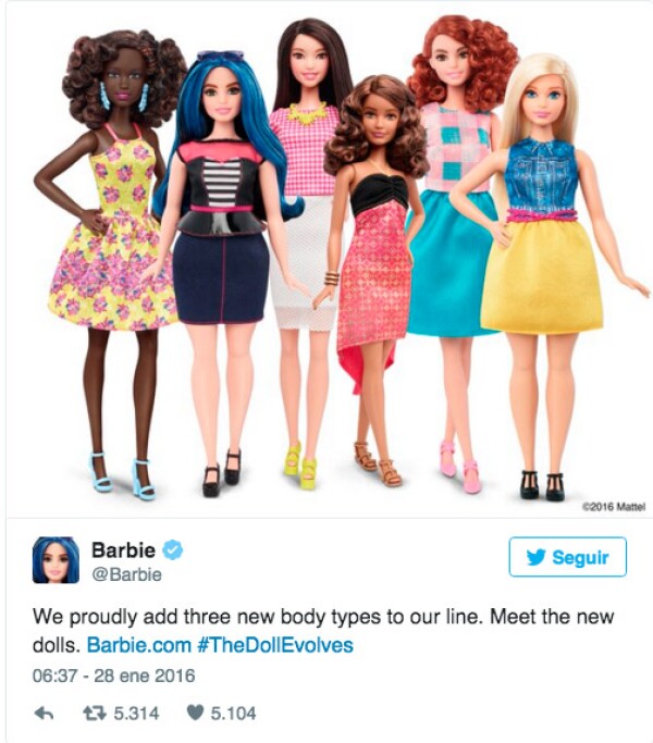 La finalidad de estas nuevas muñecas, es encontrar un modelo con el que las niñas se sientan más identificadas.