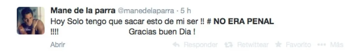 Mane de la Parra, gran aficionado a este deporte, quiso desahogarse con este comentario.