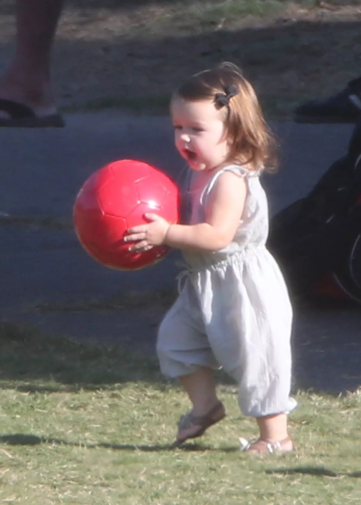 Desde muy pequeña Harper ha mostrado gusto por el futbol. No hay duda de que David heredó la pasión por este deporte a sus hijos.