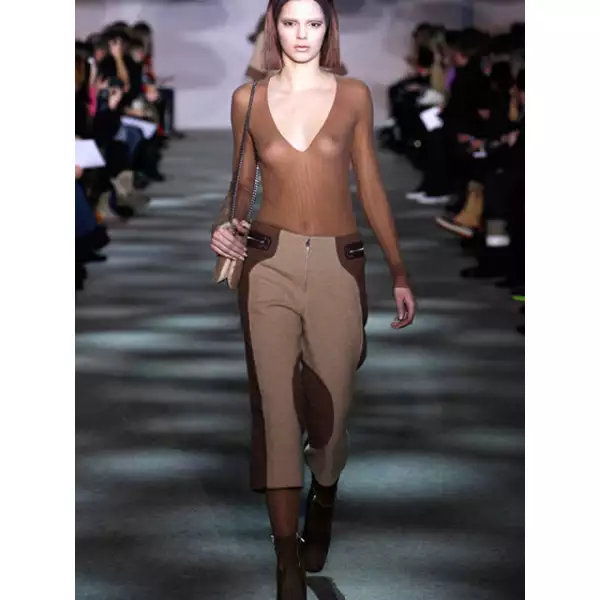 Modeló en la pasarela de Marc Jacobs otoño-invierno 2014.