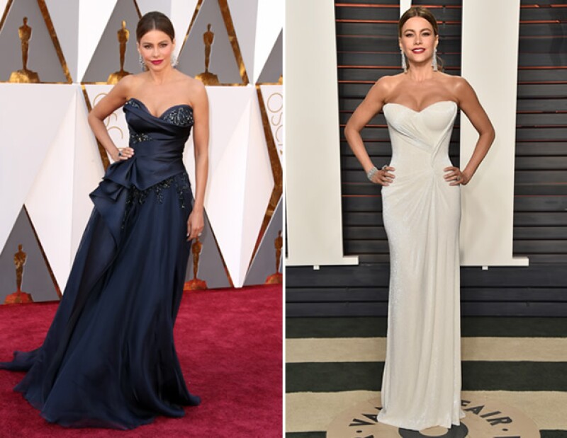 De Marchesa a Mark Zunino, Sofía Vergara regresó a su estilo de Sexy Siren para la fiesta de Vanity Fair.