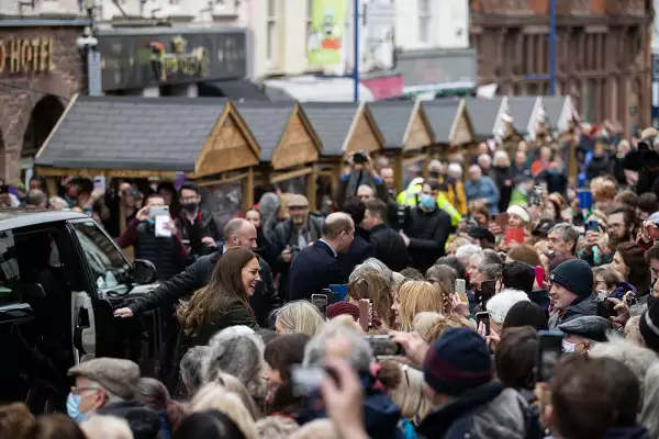 Prince William and Catherine Duchess of Cambridge visit to Abergavenny Market, Wales, UK - 01 Mar 2022