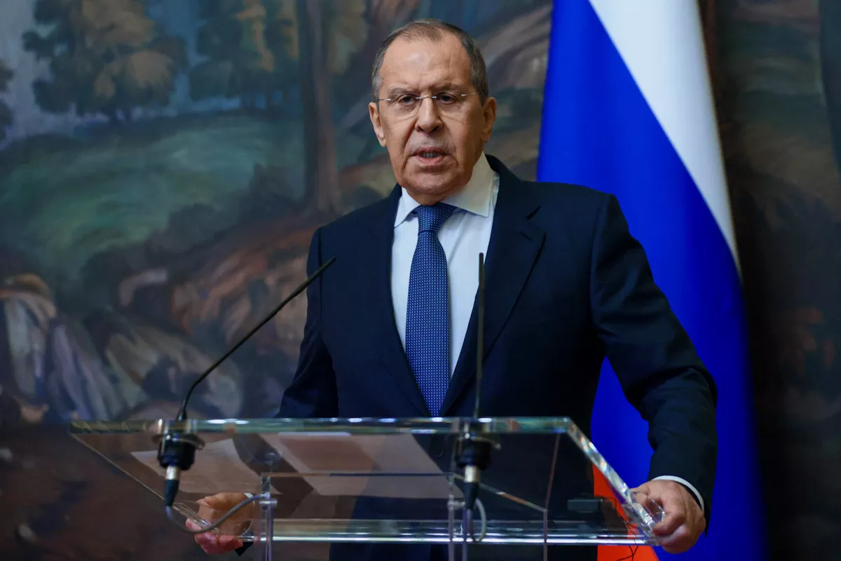 (Retrato de Sergei Lavrov , ministro ruso de Relaciones Exteriores)