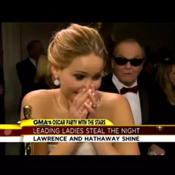 Jennifer Lawrence starstruck con Jack Nicholson