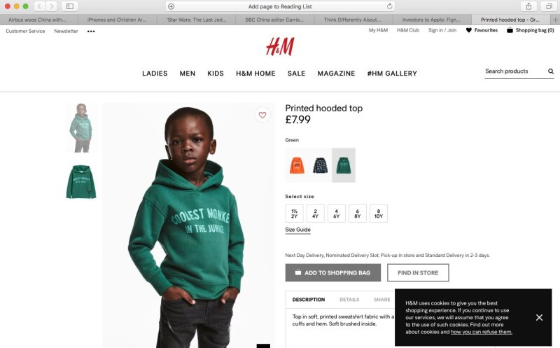 H&M se disculpa por foto publicitaria señalada como racista