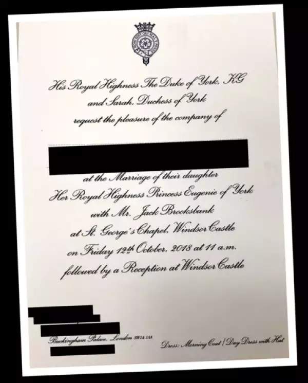 Invitación de Eugenia y Jack