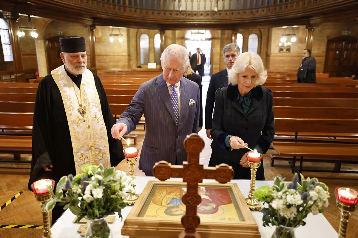 The Prince Of Wales And Duchess Of Cornwall Visit Ukrainian Catholic Cathedral