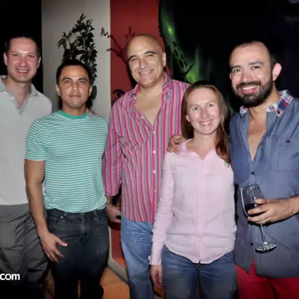 César Aristóteles, Arturo Flores, Alberto Arredondo, Nathalie Magueres y Abraham García