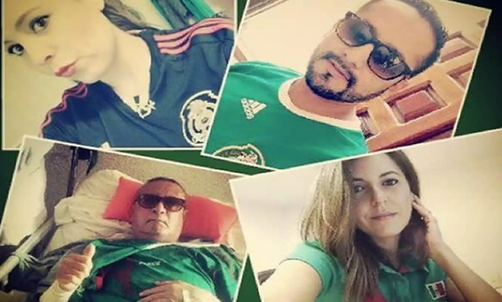No importa donde se esté, estos mexicanos apoyan a la selección mexicana desde la casa,la mina, el hospital y la oficina.