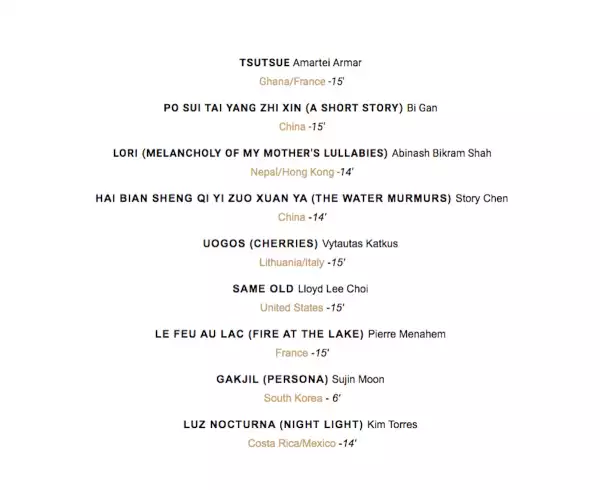 Selección Oficial de Cortometraje