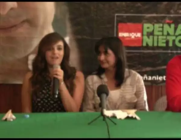 La cantante se expresó en favor del candidato del PRI.