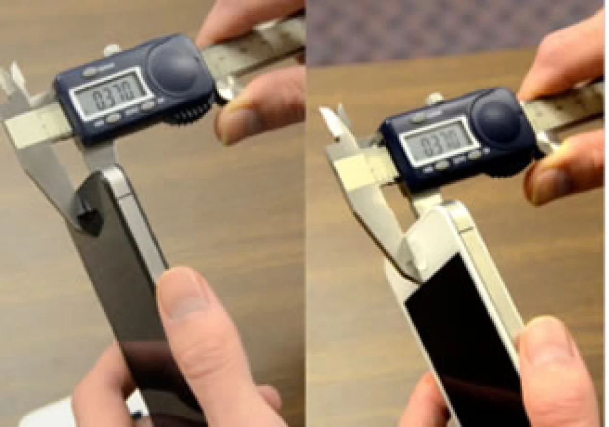 Se concluyó que ambos tenían un espesor de 0.37 pulgadas, como anunció Apple. (Foto: Fortune)