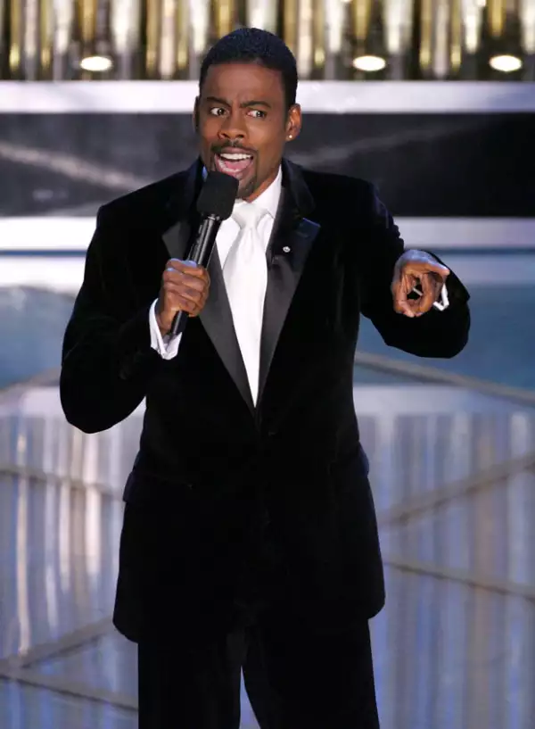 Chris Rock cuando condujo los premios Oscar en el 2005.