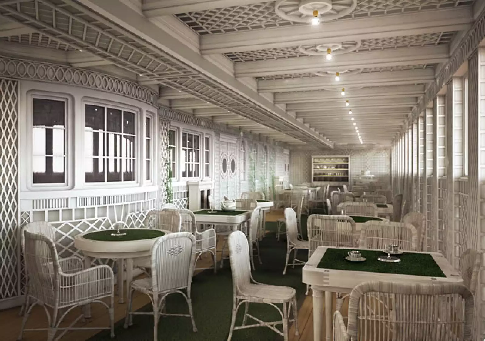 El crucero australiano zarpará en 2018 desde Jiangsu hacia Dubái y posee las mismas amenidades que el original, como el Café Parisien.