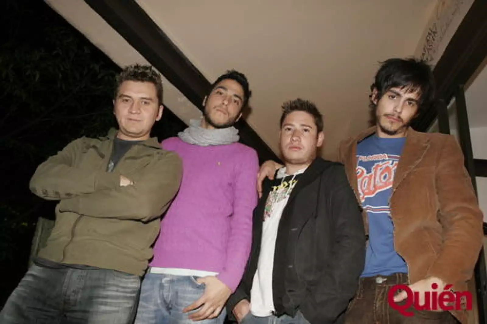 Pepe Damían, Rodrigo Dávila, Rubén Puentes, Billy Méndez, integranes del grupo Motel