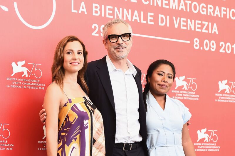 Marina de Tavira, Alfonso Cuarón and Yalitza Aparicio