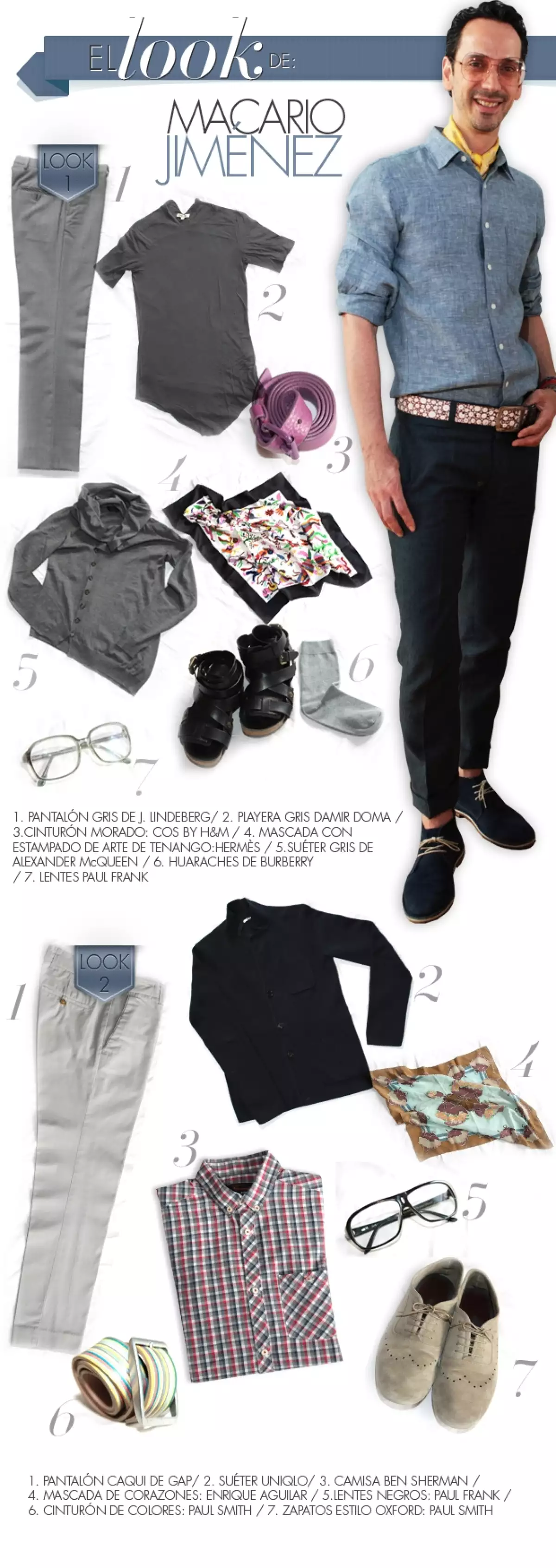 El diseñador mexicano selecciona una prenda y a partir de ella arma su outfit diario y no repite el mismo look durante tres meses.