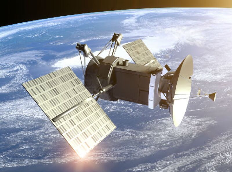 sat�lite sobre la tierra