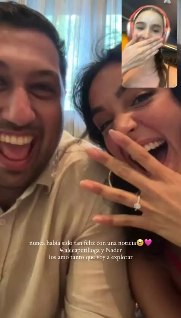 Ale Capetillo recibe el anillo de compromiso