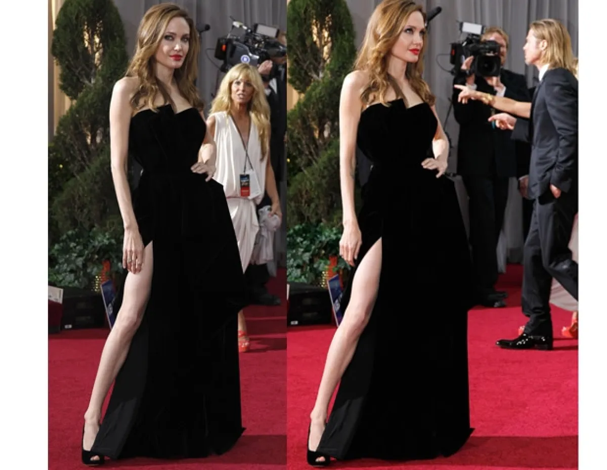 Angelina fue una de las más sexys de la noche.
